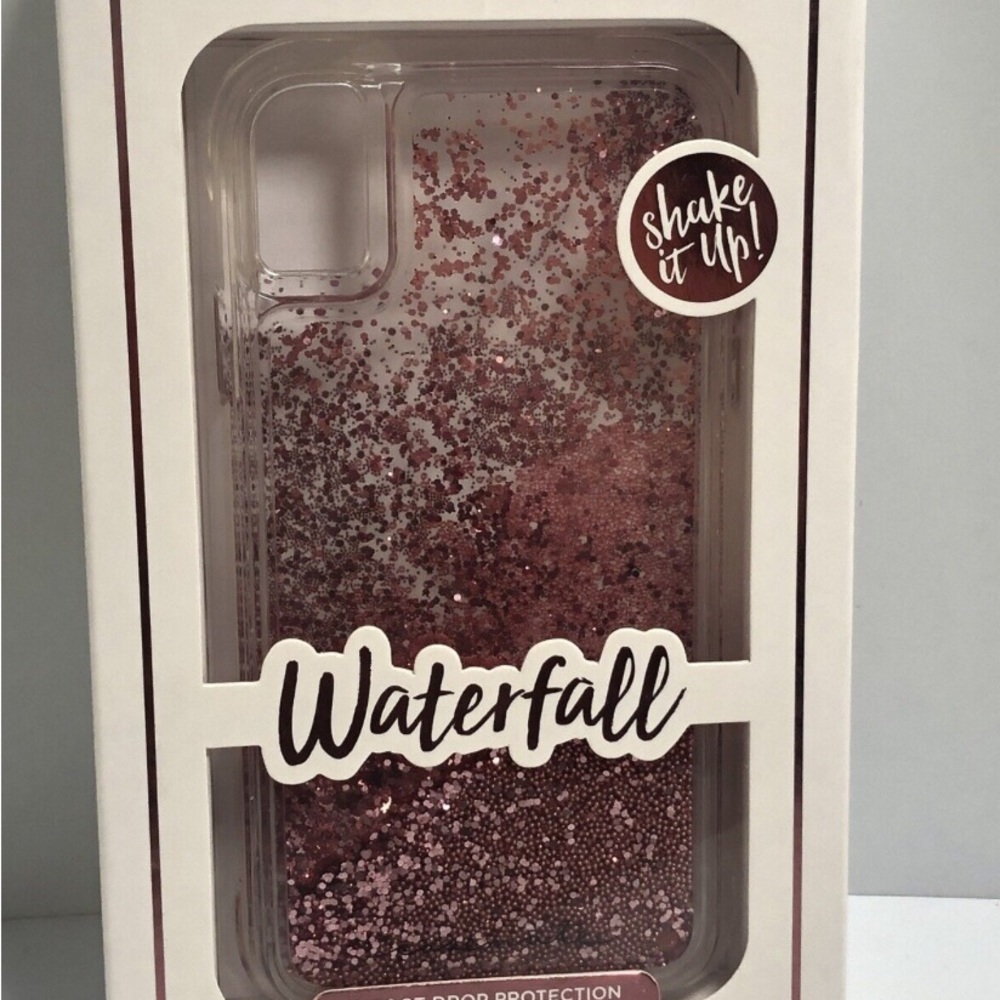 Casemate liquid waterfall rose gold glitter case
For iPhone XR